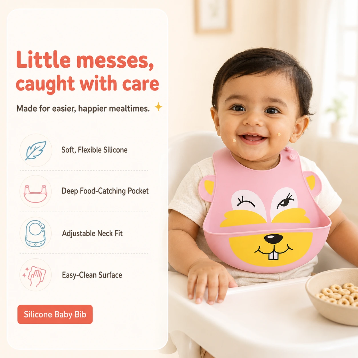 Silicone Baby Bib - Image 2