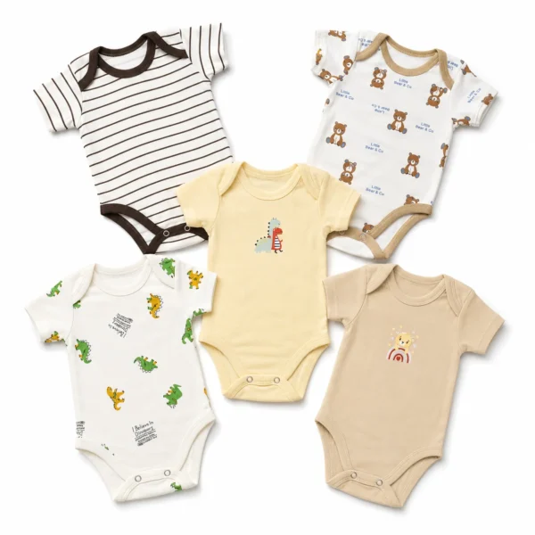 Imported Pack of 5 Bodysuits